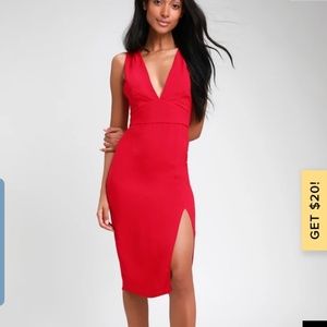Brand new lulus dress IDINA RED BACKLESS BODYCON